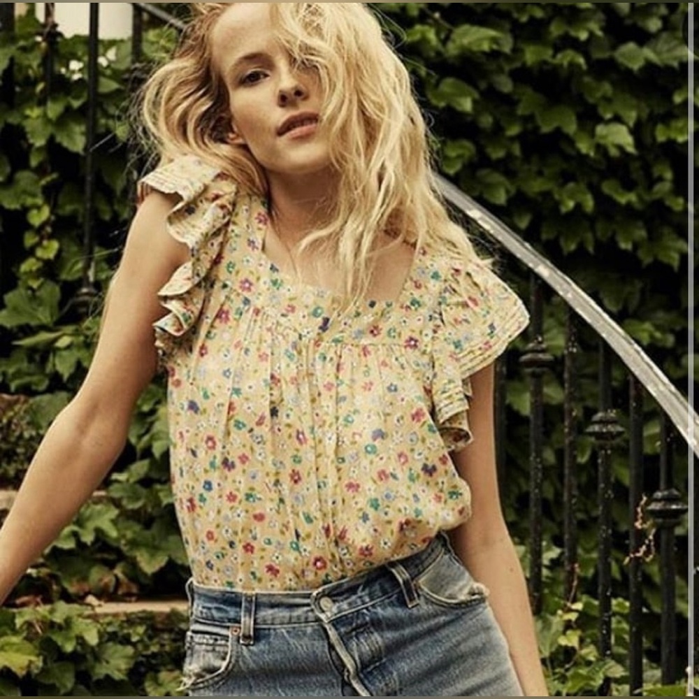 Doen Abelene Top in Tasha Garden print size medium